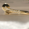 14K Solid Gold Nail Ring Full Diamonds
