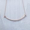 18K Gold Diamond large smile necklace