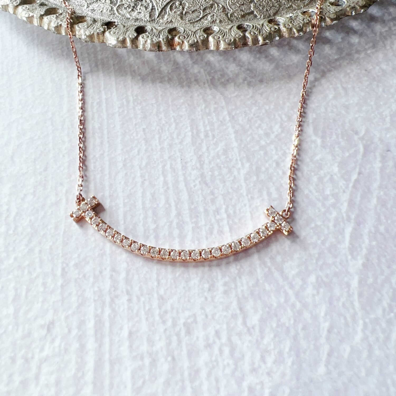 10k 14k 18k Solid Gold Smile Necklace, Dainty Minimalist Cute Neklace for Women, Birthday Best Friend Gift for Her, Handmade Jewelry