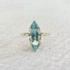 image_e21bfd6b-e1e6-4922-ba7f-1437d8ea87d7-1 14K Solid Gold Marquise Santa Maria Blue Aquamarine Engagement Ring & VS Diamond Ring 14K Promise Ring Vintage Diamond Aquamarine Ring