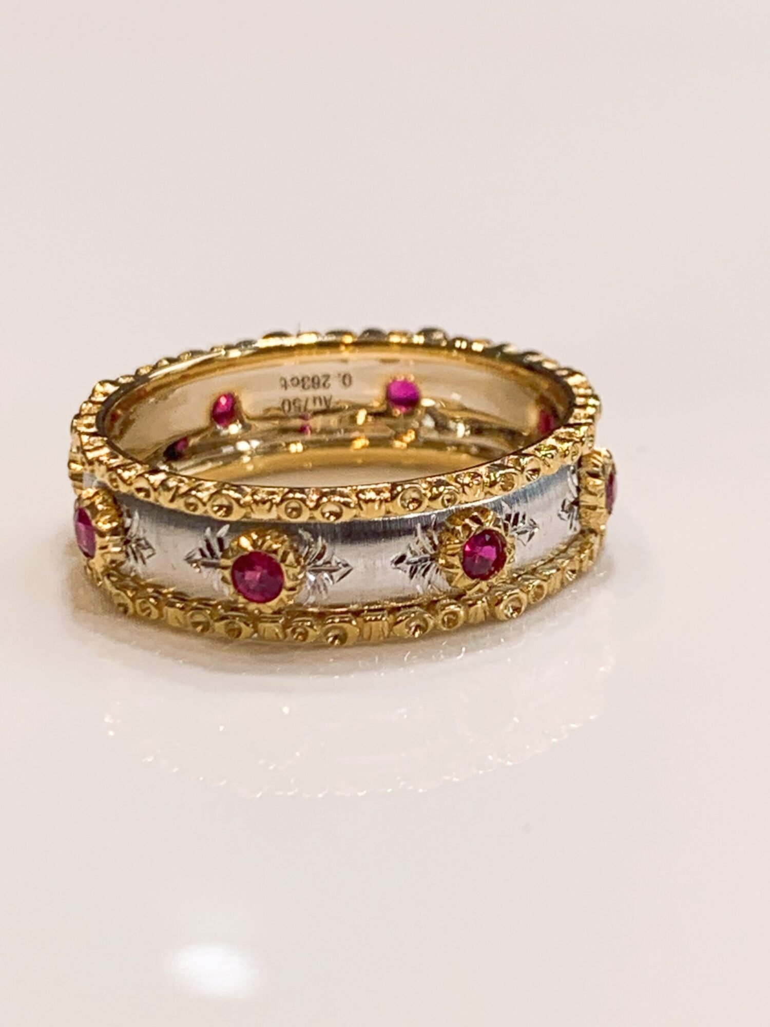 image_e4c06384-7757-4edc-acaf-157065595083-1 18K Solid Gold wedding band engagement Ruby Ring vintage Diamond engagement ring Vintage Ruby Ring For Woman