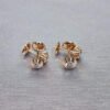 18K  gold diamond stud earrings