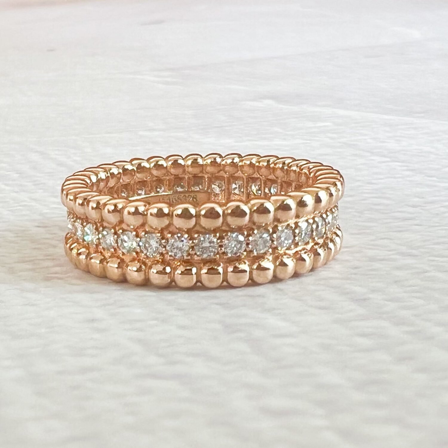 18K solid Gold beaded edge band ring, diamond dots ring, 14K wedding ring, bridal ring Solid Gold，gift for her
