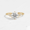 18K gold natural diamond ring engagement diamond ring custom