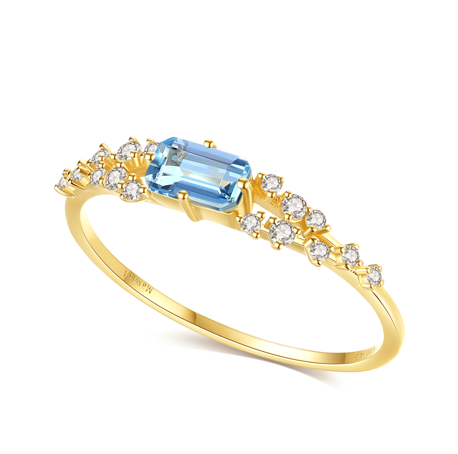 Santa Maria Aquamarine Ring 18K gold