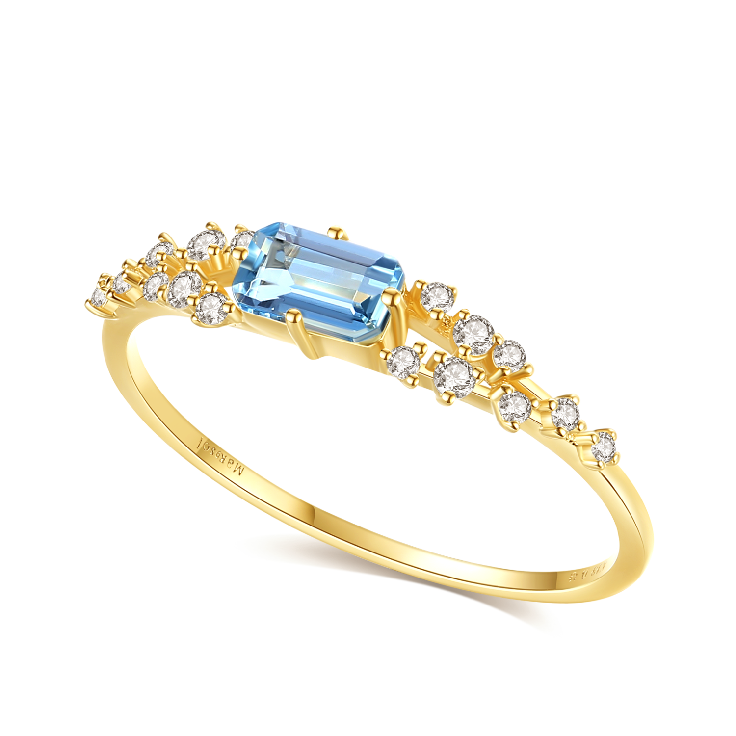 Santa Maria Aquamarine Ring 18K gold
