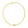 Certified Diamond Bracelet 18K Solid Gold Cuba Link Bracelet