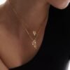 18K Gold Chandelier Sway Diamond Necklace