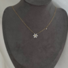 img_9395 18K Gold Natural Diamond Daisy Necklace | Delicate Floral Pendant