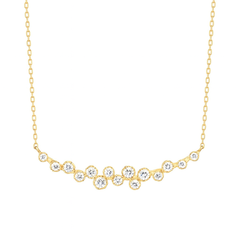 Starry Cluster Diamond Necklace in 18K Gold