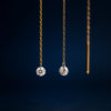 Threader Earrings with Sparkling Round Shaped Diamond