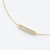 Diamond Bar Pendant on Dainty Chain Bracelet