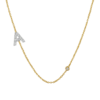 Diamond Asymmetrical Initial Necklace