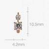 18K Solid Diamond Hoop Earrings, Dainty Double Stone Huggie Hoops, Minimalist Fine Jewelry for Women