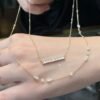 cfd215ceb99d14547256b3d79ab8c25b 18K Solid Gold Baguette-Cut Lab Grown Diamond Bar Necklace | Minimalist Long Pendant