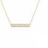 d4258518bda0edf2b45ff2a43ac21e18 18K Solid Gold Baguette-Cut Lab Grown Diamond Bar Necklace | Minimalist Long Pendant