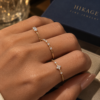 00dee901-60e7-4831-8257-c0ebe8d19fbf 18K Gold Diamond Clover Ultra-Thin Ring