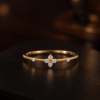 075671a5-62e1-4535-b0df-437e3a1ebce1 18K Gold Diamond Clover Ultra-Thin Ring