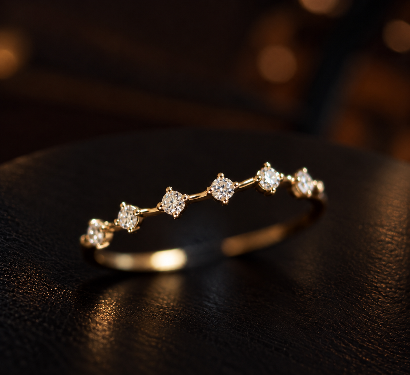 2246f8e8-dc91-41c3-98cb-246dbf344710 18K Gold Floating Diamond Band Ring