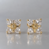 25e490c6-0708-4894-93f7-9b2f197e1403 18K Solid Gold Four-Petal Lab Grown Diamond Stud Earrings | 1.00 CTW