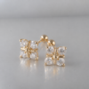 3afb2105-30c9-45cf-9961-6cb7ee8796f0 18K Solid Gold Four-Petal Lab Grown Diamond Stud Earrings | 1.00 CTW