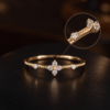 7a726491-6d82-4b10-9e32-121f5db85947-2 18K Gold Diamond Clover Ultra-Thin Ring