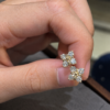 8e7bb451-15c3-4bef-b3f8-a756494e03af 18K Solid Gold Four-Petal Lab Grown Diamond Stud Earrings | 1.00 CTW