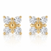 b81b6173-0ef5-4228-8e34-3c82a4af463f 18K Solid Gold Four-Petal Lab Grown Diamond Stud Earrings | 1.00 CTW