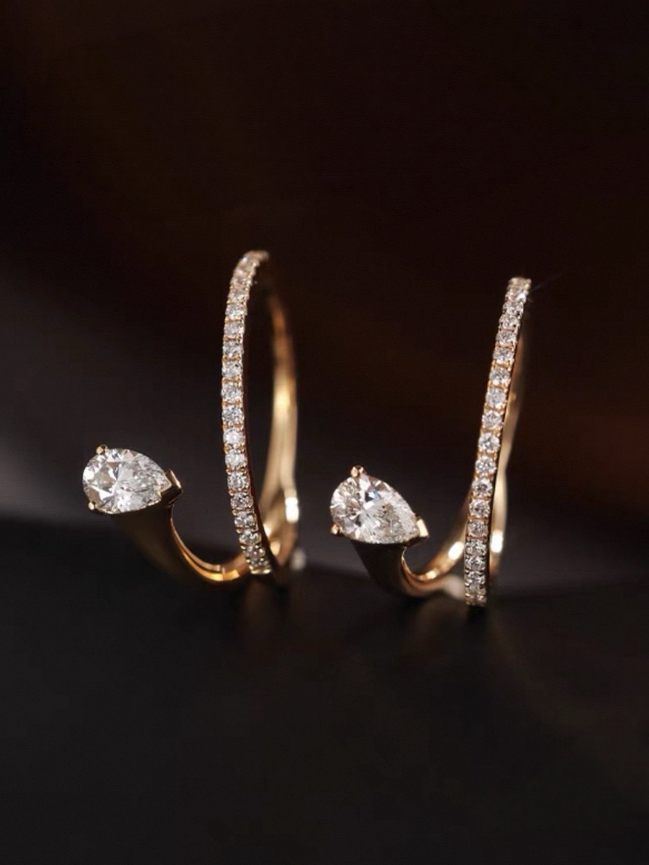 img_0868-2 18K Gold Floating Pear Diamond Open Ring