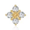 img_2512 18K Solid Gold Four-Petal Lab Grown Diamond Stud Earrings | 1.00 CTW