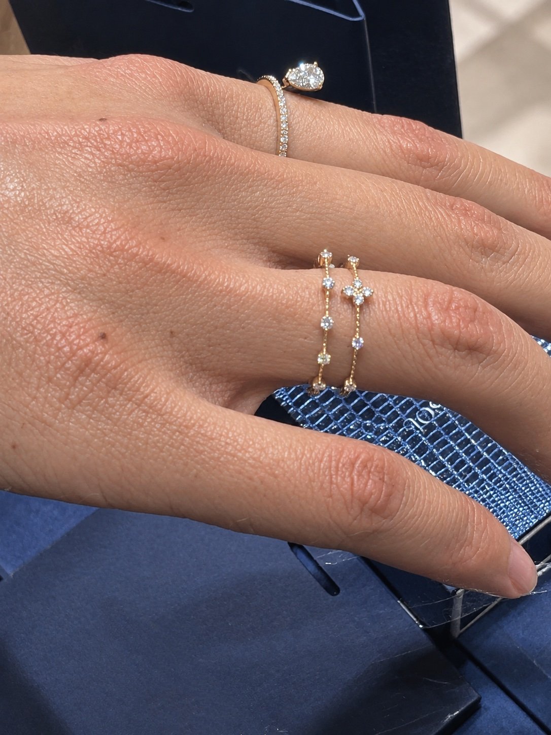img_2552 18K Gold Diamond Clover Ultra-Thin Ring